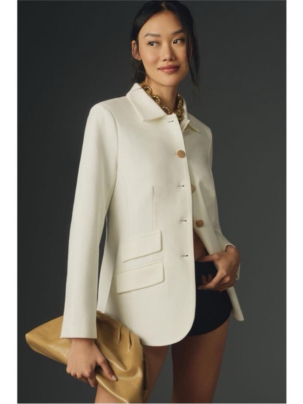 Dolan Anthropologie White Blazer